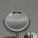 Magnifying Mirror with Lights 1x/15x: 8.5" Double Sided Wall Mounted Lighted Makeup Mirror for Bathroom, Brushed Nickel