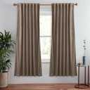 StangH Taupe Velvet Curtains Super Soft Back Tab Window Drapes 72 inches Long for Living Room, Light Blocking Thermal Privacy Curtains for Study/Laundry, W52 x L72, 2 Panels (Beige Series - Taupe)