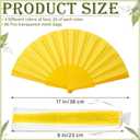 Wenqik 80 Pcs Folding Hand Fans Bulk Silk Fabric Foldable,Multicolor