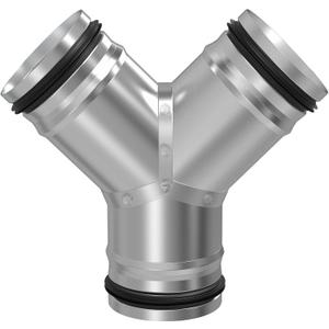 4" Duct Splitter for Exhaust Fan Dryer Vent Hose 3 Way Duct Hose Connector, Y Shaped Duct Connector Split Ventilation Intake Outlet (4" Y Shape with Rubber Gasket)