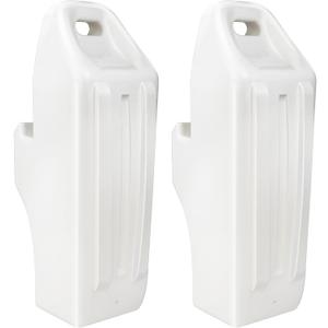 Pontoon Fenders Boat Bumpers for Docking Pontoon Boat ONLY, Inflatable Fender Dock Bumper with Locking Recessed Groove & Grip Handle (White)