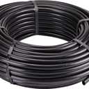 Raindrip 052020P 1/2-Inch Drip Irrigation Water Supply Tubing, For Garden Irrigation Drippers, Emitters, and Systems, Black Polyethylene