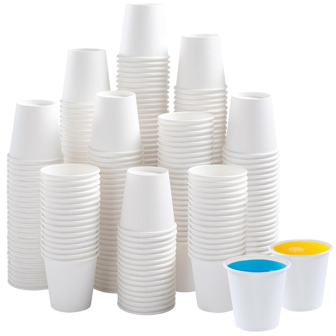 Lamosi 3000 Pack 3 oz Paper Cups for Bathroom, Disposable Small Mouthwash Cup, 3oz Mini Espresso Cups for Travel, Party, Picnics, Home, Applicable to Cup Dispenser