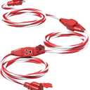 DEWENWILS 25FT Outdoor Extension Cord with Multiple Spaced Outlets Plugs, 16/3 SJTW Power Cord for Outdoor String Lights and Holiday Decorations, Appliances, UL Listed, Candy Cane (red swirl with white)