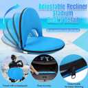 Maitys 4 Pcs Stadium Seats for Bleachers with Back Support, Foldable Padded Chair for Stadium with 5 Adjustable Positions, Portable Floor Seating Chair for Camping, Concert, Classroom (Colorful)