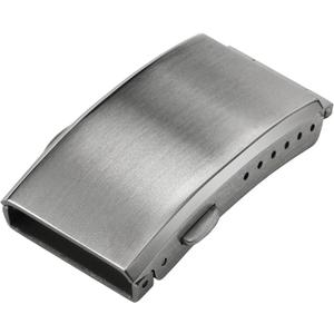 watchdives Watch Buckle 16mm/18mm/20mm/22mm Fold Safety Milled Clasp Replacement Stainless Steel Watchband Clasp (Silver, 16mm)