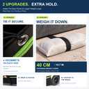 RV Skirting for Winter, Travel Trailers & 5th Wheels, 3-Way Secure, 2.6FTx59FT Winter RV Protection, Windproof Insulation, 800GSM Felt Barrier, Weight Loops for Sandbags, Combination Cable Lock