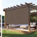 Outdoor Roller Shade,Patio Blinds Roll Up Shades Exterior Cordless Outdoor Blinds for Patio Porch Backyard Pergola Gazebo Deck,Exterior Sun Shades Privacy Screen Protect,UV Sun Block, 10ft Wide x 8 H