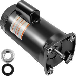B843 B2843 Pool Pump Motor - 2HP Single Speed 3450 RPM, 56Y Frame, 208-230V 11.0/10.2A, 5/8" 1045 Steel Threaded Shaft, Direct Replacement for Century A.O. Smith B2843/B843 Swimming Pool Spa Motor