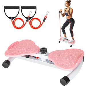 Ab Twister Board, Flexforge Pilates Twister, Waist Twisting Machine - 300 lbs, Pilates Waist Twister for Women Belly Fat Loss, Home Gym Equipment for Women/Men (Pink)