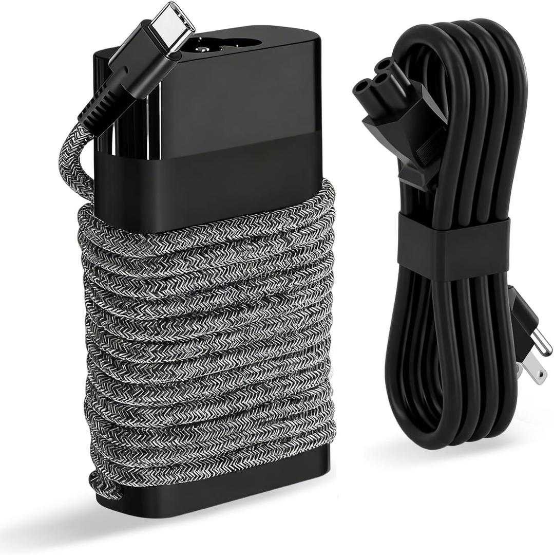 QFA New Slim 65W USB C Laptop Charger Compatible with HP Spectre x360,Envy,Chromebook,Elitebook X360,Pavilion, Elite x2 Travel Type C Fast Power Cord AC Adapter