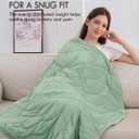 Kaisa Weighted Blanket for Adults 7lbs 41" x 53", Cozy Luxury Crystal Velvet Small Weighted Lap Blanket, All-Season Blanket, Machine Washable, Sage Green