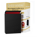 Silicone Magnetic Lint Bin with Lid for Laundry Room - Lint Locker -Black