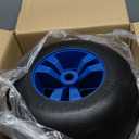 Beach Balloon Wheels, 13" Flat-Free Solid PU Beach Cart Tires Replacement Big Sand Wheels for Beach Buggy, Kayak Trolley, Canoe Cart, Rolling Walker, Garden Cart, Wheelchair & Buggy, 2-Pack (Black)