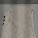 Women's Button Down Fleece Hooded Outerwear Vests Sleeveless Cardigan Coat Fall Winter Clothes (Apricot)