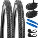 YUNSCM 2-PCS 27 inch Bike Tires 27x1 3/8 (37-630) Compatible with 27x1 3/8 27x1 3-8 Road Bike Bicycle Tires (Y-1006)
