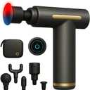 Professional Massage , Black, ABS Plastic, Deep Tissue Massager with 6 Speeds, 40-50dB Quiet Motor, 6 Massage Heads, Handheld, 9x3.5x2.8 Inches (Gray)