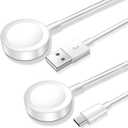 Magnetic Charging Cable for Apple Watch Charger,[USB C Port] Wireless Charging Cable Compatible with iWatch Series Ultra/10/9/8/7/6/SE/SE2/5/4/3/2[3.9FT/1.2M],White