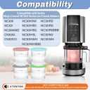 NANOBABY 16oz Pint Cups Compatible with NC300 Series Ice Cream Makers, Replacement 16 oz Containers with Lids for NC299AMZ, NC301, CN305A, CN301CO, 4-Pack, BPA Free,Clear