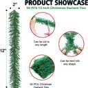 50 Pack Christmas Garland Ties Artificial Pine Needles Faux Pine Greenery Stems 12 Inch Twist Wired Tree Branches for Christmas Craft Gift Wrapping Holiday Decor