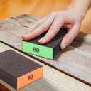 Romeda 8-Pack Sanding Sponge, Four Grits Per Pack 60/80/120/220, Washable and Reusable Handmade Sandpaper Block, Drywall Sandpaper Blocks for Wooden Drywall Sheetrock and Metal Glazing