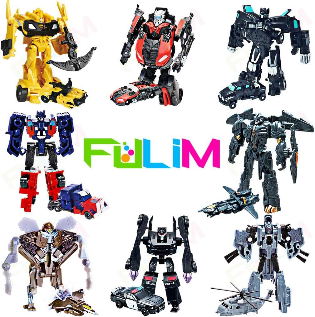 8 Pcs Mini Car Robot Toys, 3.5-inch Small Hero Action Figures, Birthday Favors Toys for Kids Age 5 and up