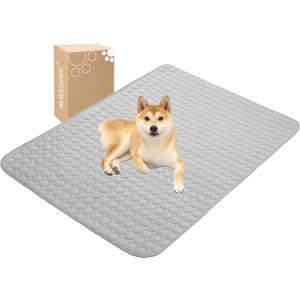 MICROCOSMOS Summer Cooling Mat & Sleeping Pad- Water Absorption Top, Materials Safe, Easy Carry, EZ Clean. Keep Cooling for Pets, Kids and Adults.(Grey, 59" x 40")