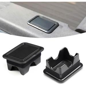2 PCS Car Rear Trunk Hole Plug, Waterproof Durable Automotive Rear Truck Bed Rail Stake Pocket Cover, No Tool Installation, Vehicle Seal Cover, Compatible with Dodge 2019-2021 Ram (Black)