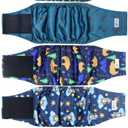 Male Dog Diapers, Dog Belly Bands for Male Dogs Wraps Washable Doggie Diapers High Absorbing Dog Belly Bands（5 Pack, Animal）