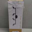 Unicozin LED 4 Light Track Lighting Kit, Black 4 Way Ceiling Spot Lighting, Flexibly Rotatable Head, Track Light Included 4 x LED GU10 Bulb (4W, Daylight White 5000K, 400LM)