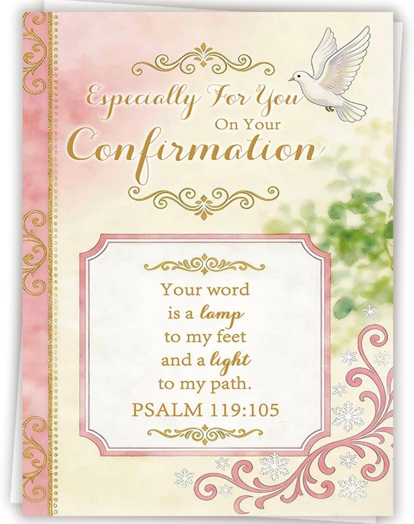 Communion Cards for Girls, Confirmation Gifts for Daughter Granddaughter Niece