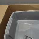 Amazon Basics Large Cat Litter Box with High Sides, Open Top for Easy Access, Includes Scoop with Storage, 19" x 15" x 11.75", Grey/Beige