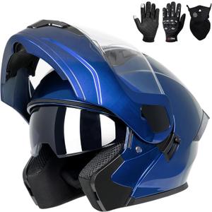 Modular Flip up Motorcycle Helmets for Men Women, DOT Approved