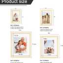 Egofine Picture Frame Set 12 Pack, Picture Frames Collage Wall Decor with Two 11x14, Two 8x10, Four 5x7, Four 4x6 for Wall and Tabletop, Made of Solid Wood, Covered by Plexiglass, Natural Wood