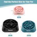 2 Pack Slow Feeder Dog Bowls for Healthy Eating, Non-Slip and Anti-Choking Design, Reduces Bloating & Overeating for Small Dogs, Easy to Clean (Black and Navy Blue)