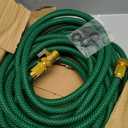 Upgraded Garden Hose 50ft, Non-Expandable Hose, Heavy Duty Kink-Resistant Flexible Water Hose with High-Density Fabric,LeakProof Hose Metal Shut-Off Valve Connector for Patio, Car Wash. (50FT)
