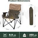 SUNNYFEEL Oversized Camping Chair, High Back Heavy Duty Support 350 LBS, Fixed back