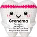 Crochet Tooth Grandma Gifts,Funny Valentines Mothers Day Birthday Gifts for Great Grandma Grandparents Nana Mimi Gigi Grammy from Grandkids,Retired Dentist Dental Hygienist Gift,Cute Handmade Decor