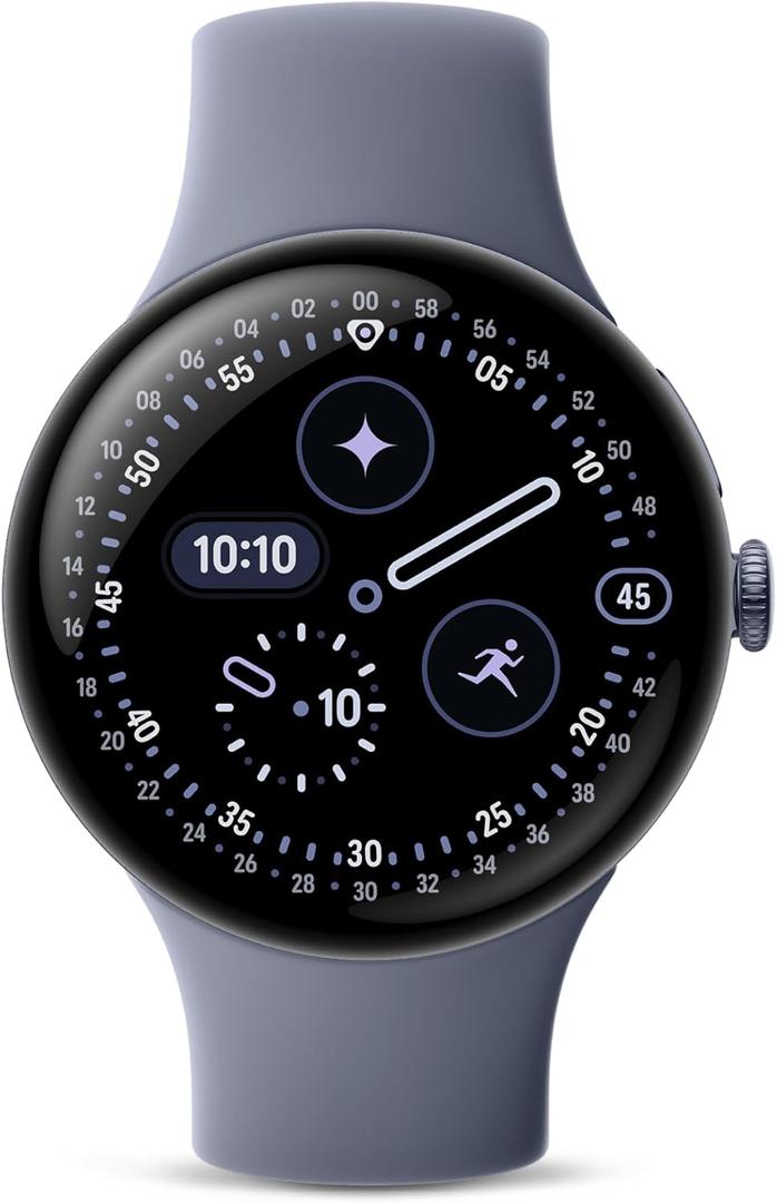 Google Pixel Watch 4 (45mm) - Android Smartwatch with Heart Rate and Sleep Tracking - 40-Hour Battery - Fitness Tracking - Google AI - Satin Moonstone Aluminum Case - Moonstone Active Band - LTE