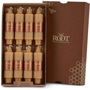 Root Candles Unscented Dinner Candles Premium Beeswax Blend Boxed Candle Set, 5-Inch, Beeswax, 6-Count