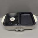 Food Party Hot Pot Electric Grill 2 in 1 Korean BBQ Grill Indoor Smokeless Hotpot Pot Electric Cooker Sahabu Shabu Pot Non Stick (Small)