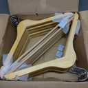 AMKUFO Wooden Hangers 20 Pack Wood Suit Hangers Non Slip Wooden Coat Hangers with Smooth Fnish Cut Notches 360 Swivel Hook Clothes Hangers for Jeans Pants Jackets Shirts Dresses, Natural