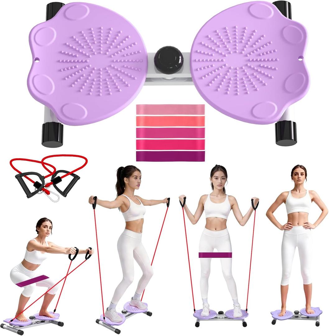 Waist Twister Machine for Exercise (purple cat)