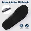 Mens Scuff Slippers, Cozy Supportive Foam Slip-On House Shoes for Indoor & Outdoor (Gray)