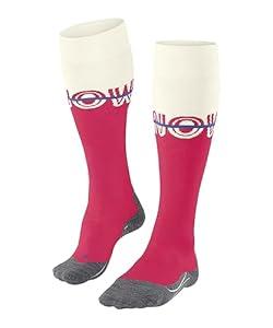 FALKE Women's SK4 Advanced Ski Socks, Red (Rose 8564), 6.5-7.5