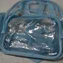 Clear Backpack for Stadium Events 12x12x6 Mini Small Clear Backpack with Front Pocket for Concert Sport Events Work Travel(Blue)