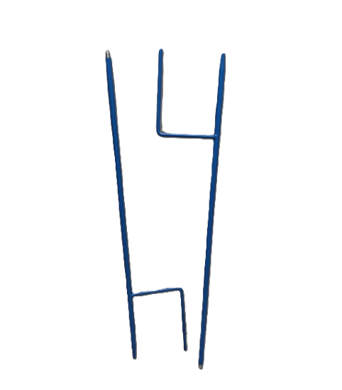 Metal Wire Sign Holders for Yard Signs - Heavy Duty H-Frame Stakes, 2-Pack, Blue, Durable Outdoor Display Stands for Lawn, Garage Sales, Campaigns, and Events