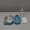 Dog Bowls, Cat Food and Water Bowl Set with Water Dispenser and Stainless Steel Bowl for Cats and Small Dogs - Blue