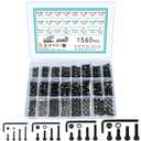 1560 Pcs M2 M3 M4 M5 Screws and Nuts, Assorted Bolts and Nuts Assortment, Hex Socket Head Cap Screws Bolts and Nuts Set, Black Metric Machine Screw Assortment Kit