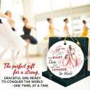 Ballerina Christmas Ornament 2025 - Ballet Gifts for Girls, Women, Daughters, Dancers, Ballet Ornaments for Hanging Christmas Decorations, Ceramic Ornaments Dance Teacher Gifts